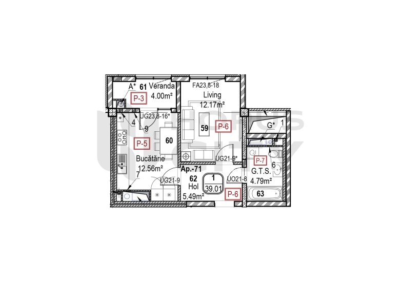 Квартира №71 - Блок 1