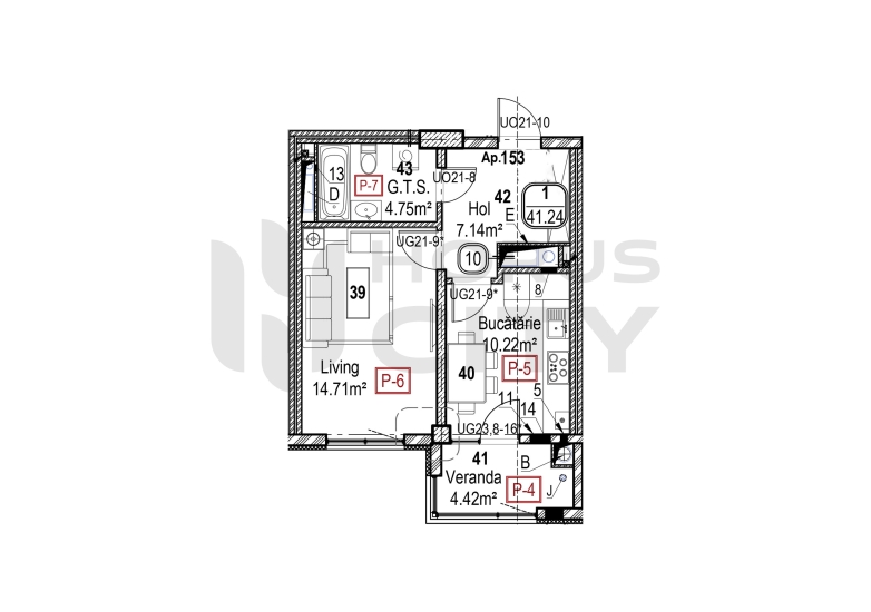 Apartament Nr. 153 - Bloc 2
