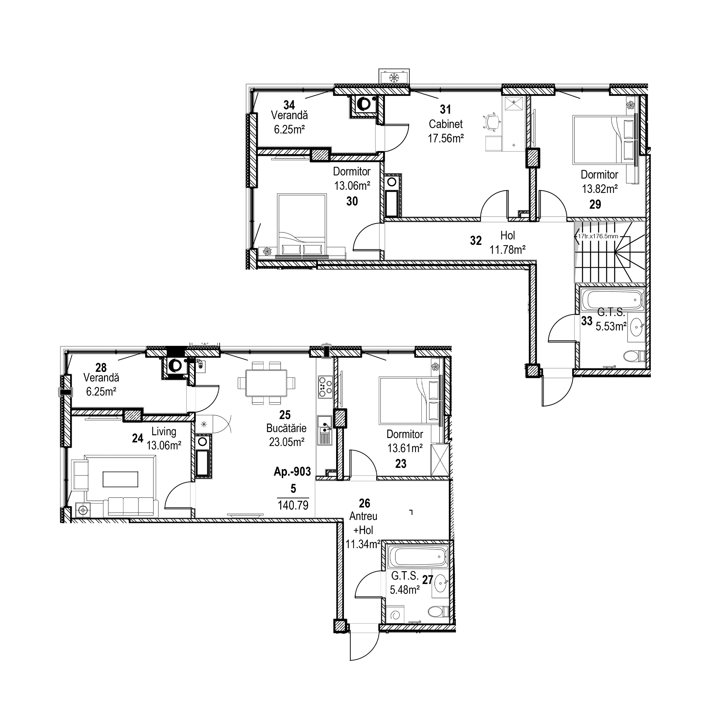 Apartament cu 5 camere