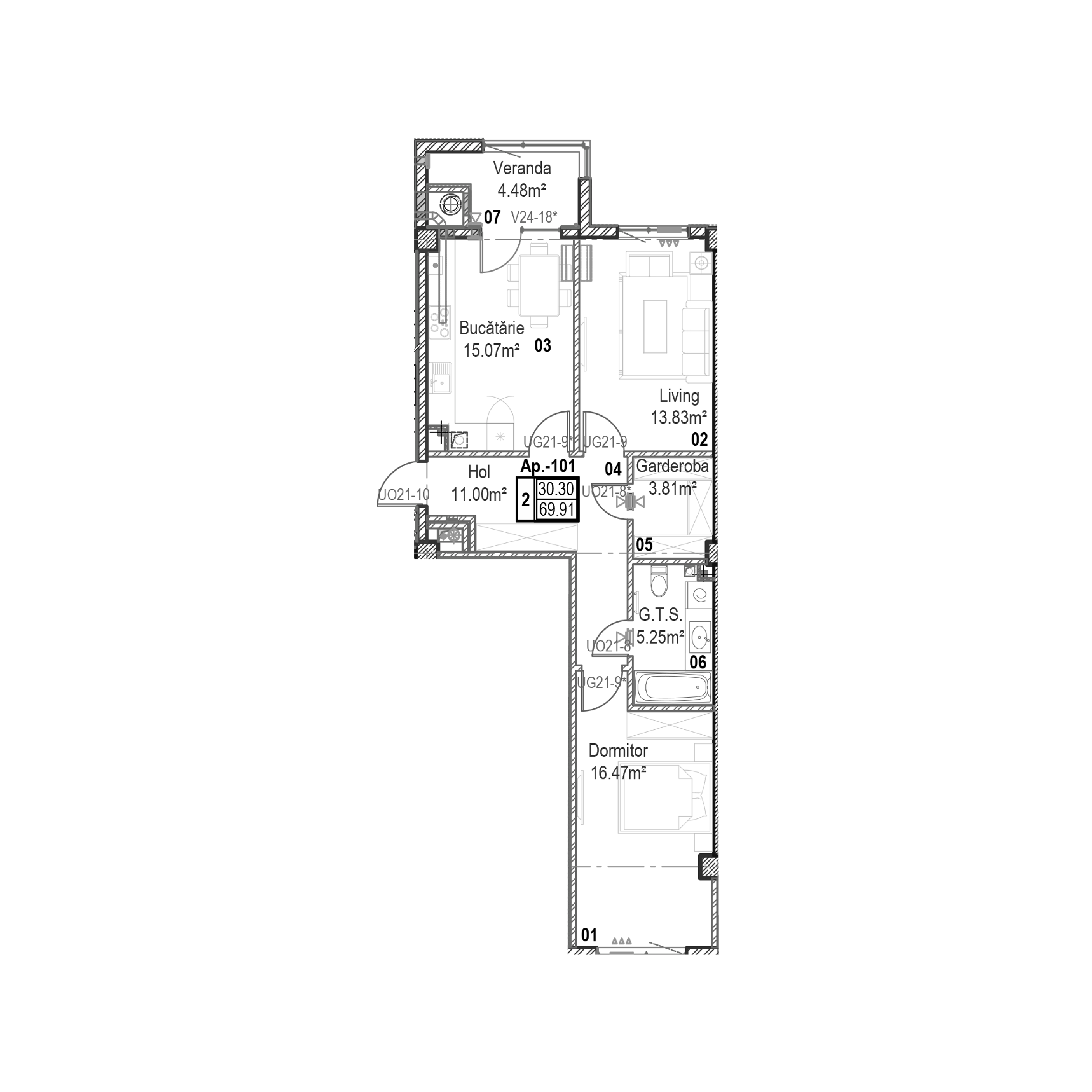 Квартира 2 комнатая