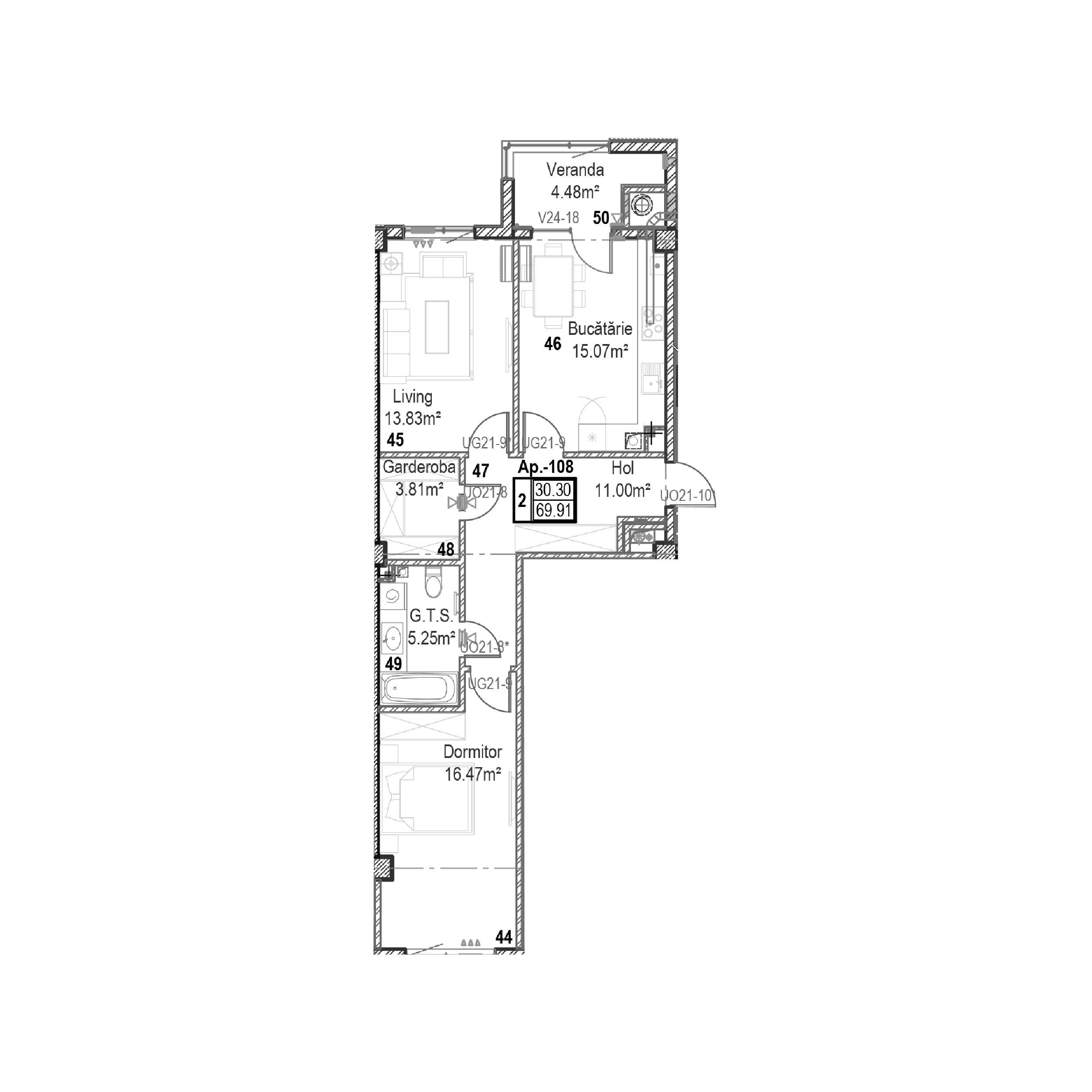 Квартира 2 комнатая