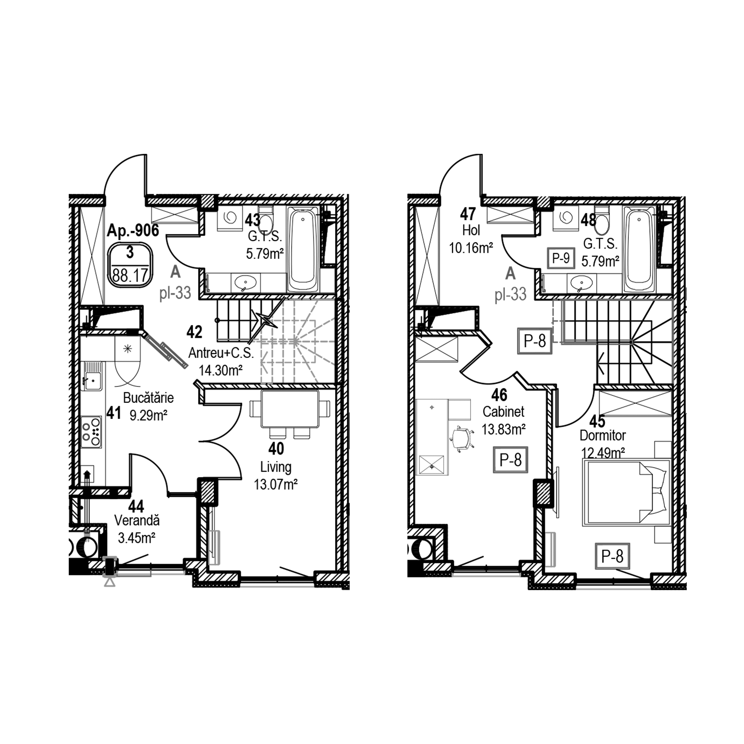 Apartament cu 3 camere